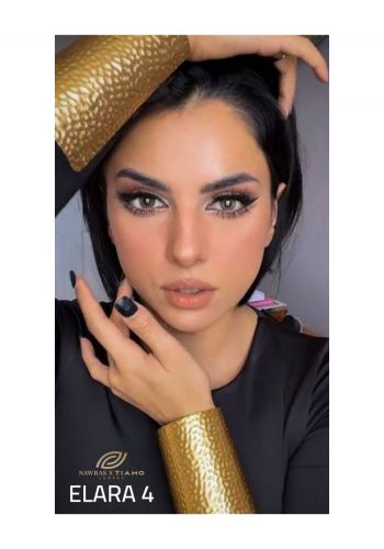 عدسات لاصقة سنوية مع محلول عدسات 120 مل رقم 004 من نورس ستار Nawras X Tiamo Lenses Solution  Elara 004 