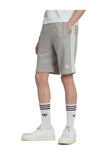 شورت رجالي رصاصي اللون من اديداس Adidas DH5803 Originals 3-Stripes Training Shorts