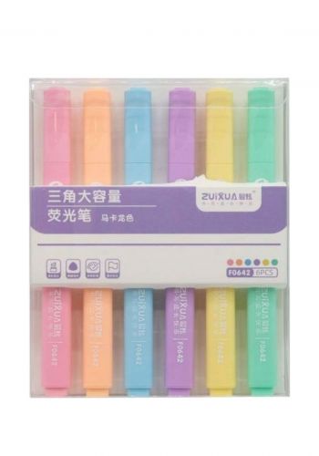 سيت اقلام تأشير 6 قطع من زويشوا   Zuixua Highlighter Morandi Color Marker Set 