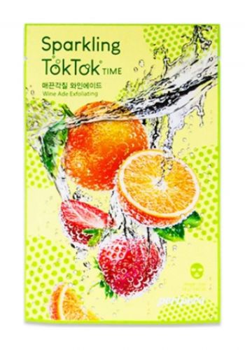 قناع ورقي بخلاصة البرتقال والفراولة من بريبيرا Peripera Sparkling Toktok Time Mask Sheet