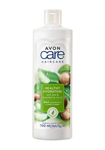 شامبو وبلسم للشعر 2 في 1 ( 700 مل ) من افون Avon Care Aloe & Macadamia Nut Oil 2 in 1 Shampoo & Conditioner  