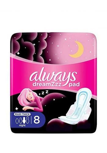 فوط نسائية 8 قطع من اولويز Always Dream Pad Pink