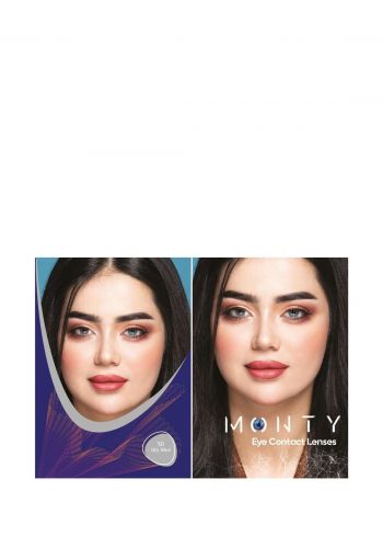 عدسات لاصقة للعيون باللون  الازرق من مونتي Monty Eye Contact Lenses Sky Blue - 30