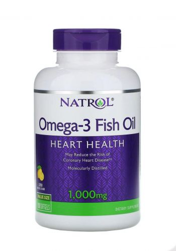 Natrol Omega-3 Fish Oil Lemon 1000 mg حبوب الاوميغا 3 60 حبة 1000 غم