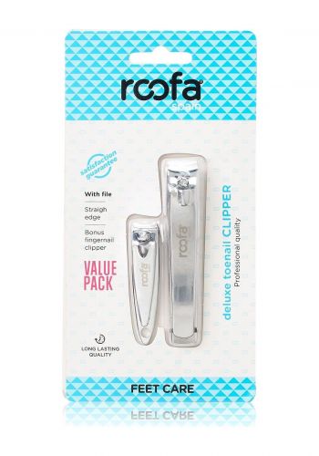 سيت مقراضة اظافر قطعتين من روفا Roofa Spain Toenail Clipper Stainless