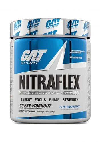 Gat Nitraflex Pre-Workout 325g Hydration BlueRaspberry مكمل غذائي