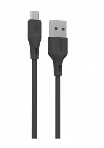 Porodo PD-U2MC-BK USB Cable Micro-USB Connector 2m - Black  كابل من بورودو