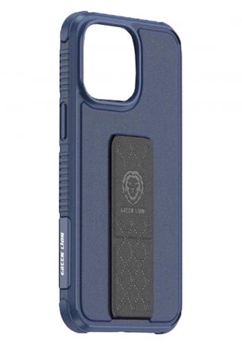 حافظة موبايل ايفون 14 مع حزام Green Lion GN79S14BLBK Series 79 Case with Leather Wrist Band Stand for iPhone 14 