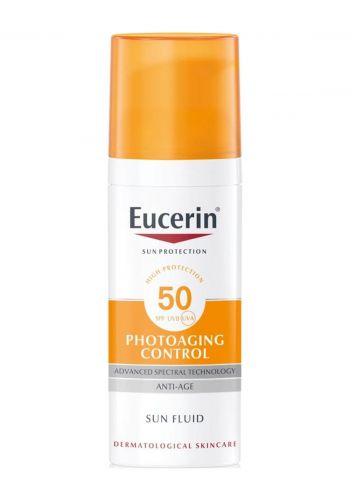 كريم واقي الشمس لجميع انواع البشرة 50  مل من يوسيرين Eucerin Sun Fluid Photoaging Control 
