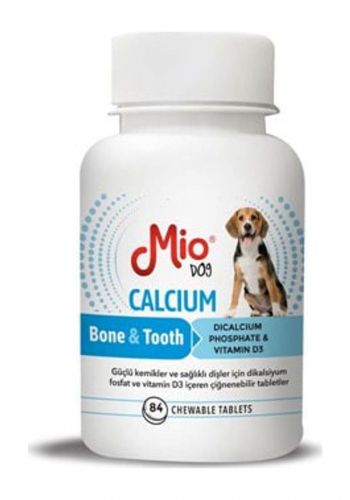 أقراص الكالسيوم لتقوية العظام للكلاب 84 حبة من ميو Mio Calcium Bone Strengthening 