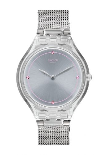 ساعة نسائية فضية اللون من سواج Swatch SVOK105M Women's Watch