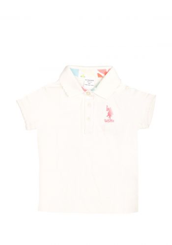 تيشيرت بناتي ابيض اللون من US Polo