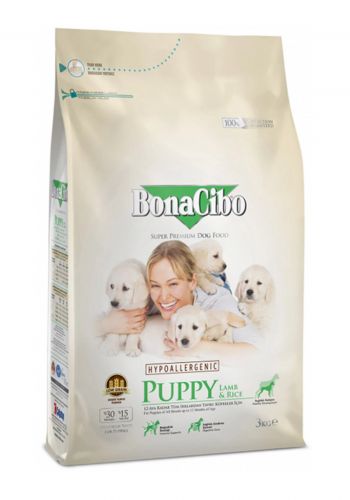طعام جاف للكلاب الصغيرة ( الجراء ) 15 كيلو من بوناجيبو  Bonacibo dry food