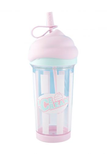 كوب بتصميم ايس كريم  500 مل من ميني كود  Minigood Ice Cream Straw Cup