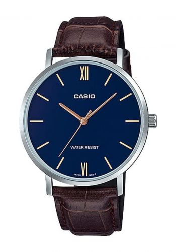 ساعة يد رجالية باللون البني من كاسيو Casio MTP-VT01L-2B Men's Wrist Watch
