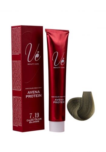 صبغة شعر مع اوكسجين لون اشقر زيتوني داكن  قم ( 7.19 ) من في Ve Hair Color 7.19 Dark Olive Blonde