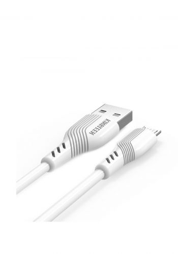 كابل شحن 1 متر من كينجلين Kingleen K37 Micro USB 2.1A Fast Charging Cable-White