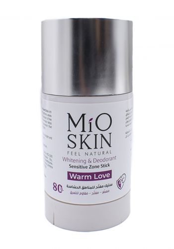 ستيك مفتح ومعطر للمناطق الحساسة 80 غم من ميو سكن Mio skin whitening & deodorant sensitive zone stik warm love