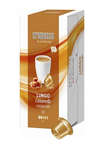 كبسولات اسبريسو 16 قطعة من كريميسو   Cremesso Lungo Caramello Coffee Capsules Espresso 16 pieces