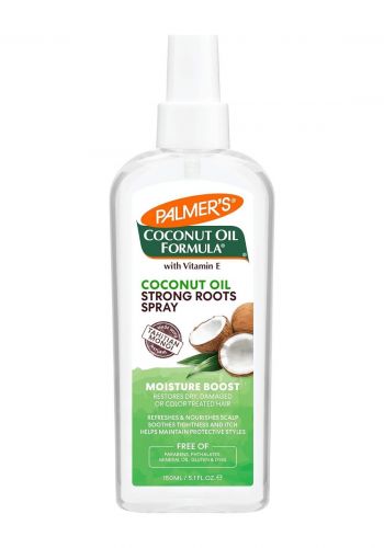 بخاخ بزيت جوز الهند للشعر التالف والمصبوغ 150 مل من بالمرز Palmer's Coconut Oil Formula Strong Roots Spray