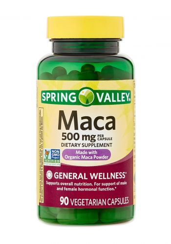 مكمل غذائي 90 كبسولة من سبرنك فالي Spring Valley Maca 500 mg Dietary Supplement