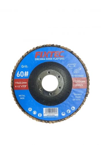 قرص تنعيم  115*22.23 ملم من فيكستك Fixtec FFD11560Z  Flap Disc Zirconia Oxide P60