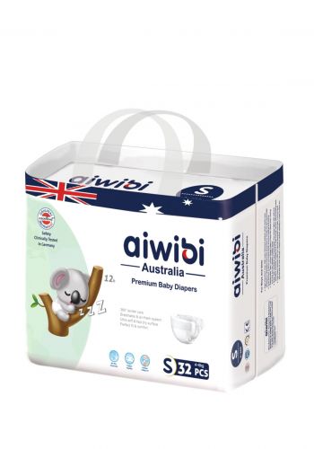 حفاضات اطفال 4 - 6 كغم من أيويبي الاسترالية 32 قطعة Aiwibi Australian Baby Diapers