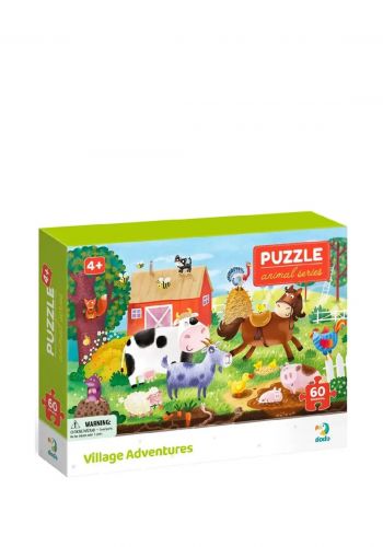 لعبة بازل للاطفال بتصميم مغامرات القرية 60 قطعة من دودو  Dodo Puzzle Village Adventures