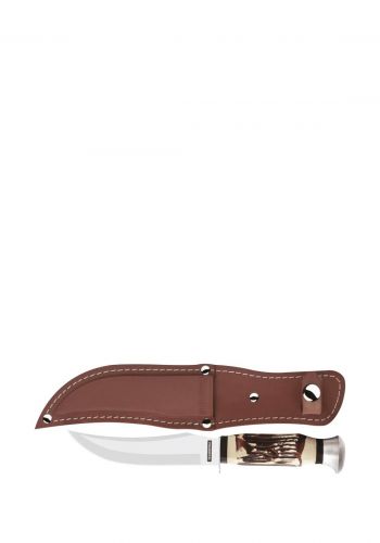 سكين صيد بحجم 12 سم مع حافظة جلد من ترامونتينا Tramontina 26011/105 Stainless Steel Sport Knife