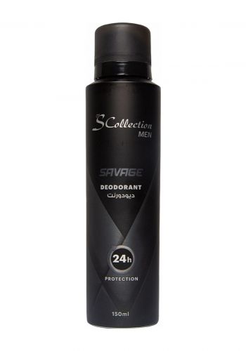مزيل عرق للرجال 150 مل من اس كولكشن S Collection Savage Perfumed Body Spray Deodorant