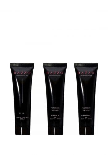 مجموعة العناية بالشعر 3 قطع من رازو Razzo Transformer Trio (Shampoo,Masque & 10 in 1)