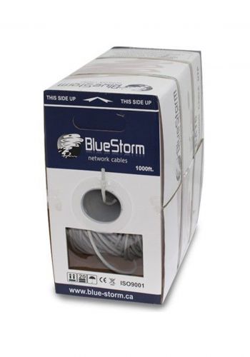 كابل تسليك للشبكات 305 متر Blue Storm Cat5E-UTP-305M Indoor Network Cable - White