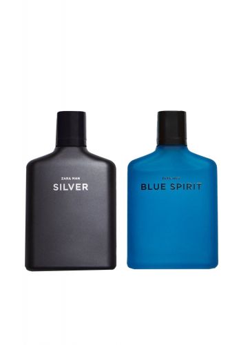 سيت عطر رجالي قطعتين 100 مل من زارا Zara Blue Spirit & Silver Eau De Toilette    