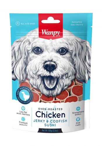 مغلف مكافئات للكلاب 100 غم من وآن بي Wanpy dog treat
