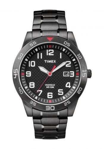 ساعة رجالية من تايمكس Timex TW2P61600 Black Steel Stretch Band Watch