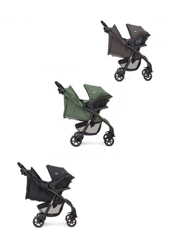 عربة اطفال من جوي Joie Baby  Muze Travel System with Juva 0+ Car Seat - Coal