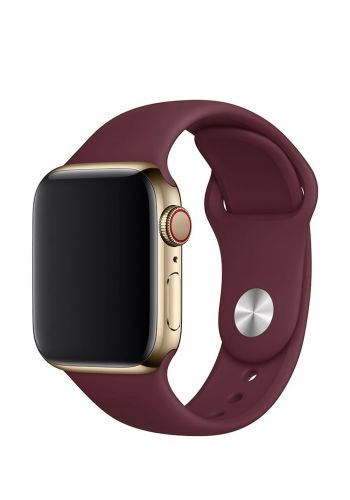سوار سيليكون لساعة أبل Silicone Apple Watch Band -Maroon
