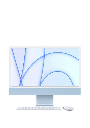 كومبيوتر من ابل Apple MJV93AB-A iMac AIO 24" 8-Core CPU 8GB RAM 256GB SSD - Blue