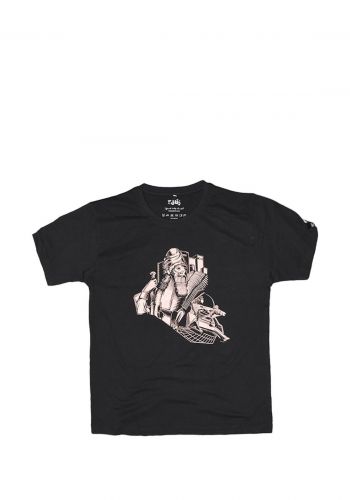 تيشيرت بتصميم الخريطة القديمة للعراق أسود اللون لكلا الجنسين من زقاق 13 Zuqaq13 T-shirt