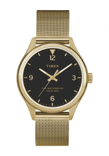 ساعة  نسائية من تايمكس Timex TW2T36400 Woman's Waterbury Gold Tone Stainless Steel Mesh Bracelet Watch 