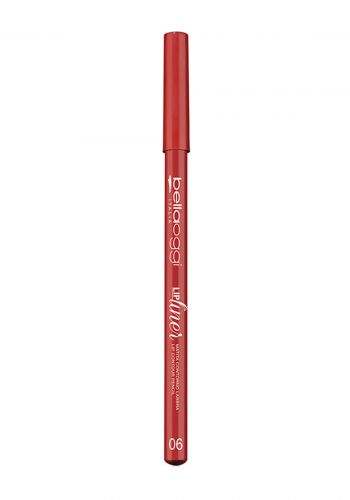 قلم تحديد الشفاه رقم (06) احمر اللون من بيلا اوجي Bellaoggi Lip Liner Matita Labbra Mat Red 