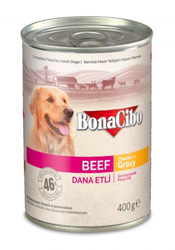علبة طعام رطب للكلاب 400 غم من بوناجيبو  Bonacibo wet food dog