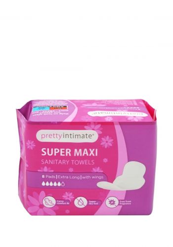 فوط صحية للنساء 8 قطع من بريتي Pretty Intimate Super Maxi Sanitary Towels