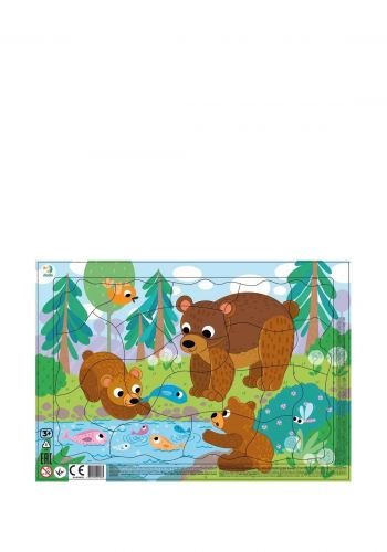 لعبة بازل للاطفال بتصميم الدببة 21 قطعة من دودو Dodo Frame Puzzle Bears