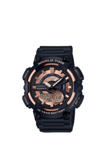 ساعة يد رجالية باللون الاسود من كاسيو Casio AEQ-110W-1A3VDF Men's Wrist Watch