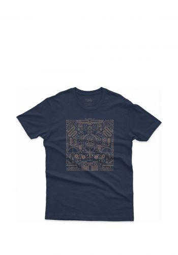 تيشيرت رافديني نيلي اللون لكلا الجنسين من زقاق 13 Zuqaq13 T-shirt