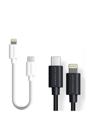 كيبل شحن ونقل البيانات بويرلوجي Powerology Data and Fast Charging Type-C To Lightening Cable