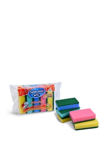 سيت أسفنجات لتنظيف الأواني من أريكس-5 قطع Arix Spendelli Spugnaforte Heavy Duty Sponge Scourer-1275