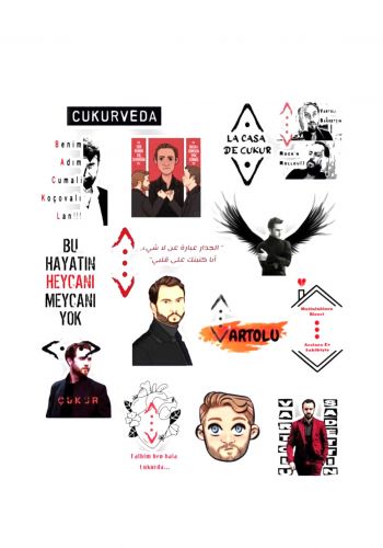 مجموعة ملصقات بشكل شخصيات مسلسل الحفرة CUKUR stickers collection 