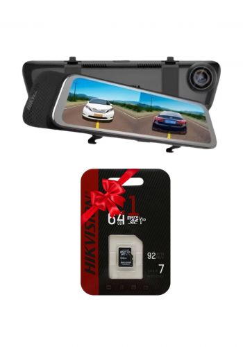 كاميرا لوحة القيادة بشاشة بحجم 10 بوصة مع هدية رام 64GB من هيكفيجن HIKVision AE-DC2928-N6 F2.0 Dashboard Camera with 64GB RAM  